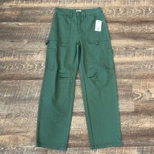 Billabong‎ Leia Cargo Pant Women's Size 25 Waist 28 Inches Green Utility Cotton